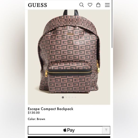NWT GUESS Escape Compact Backpack - Picture 7 of 14